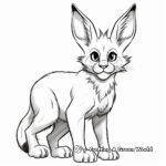 Charming Caracal Wildcat Coloring Pages 3