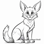 Charming Caracal Wildcat Coloring Pages 4