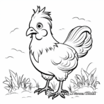 Charming Chicken Coloring Pages 2