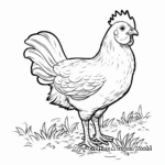 Charming Chicken Coloring Pages 4