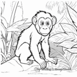 Charming Chimpanzee Coloring Pages 2