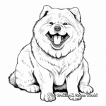 Charming Chow Chow Dog Coloring Pages 2