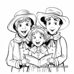 Charming Christmas Carolers Coloring Pages 4