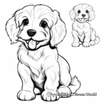 Charming Cockapoo Puppy Coloring Pages 1