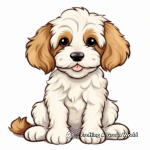Charming Cockapoo Puppy Coloring Pages 3