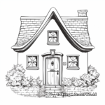 Charming Cottage Door Coloring Pages 3