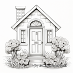 Charming Cottage Door Coloring Pages 4