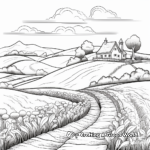 Charming Countryside Landscape Coloring Sheets 3