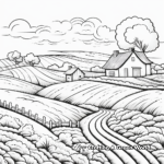 Charming Countryside Landscape Coloring Sheets 4