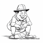 Charming Cricket Umpire Coloring Pages 1