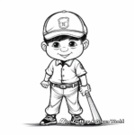 Charming Cricket Umpire Coloring Pages 3