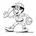 Charming Cricket Umpire Coloring Pages 4