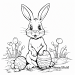Charming Easter Bunny with Eggs Coloring Pages 3