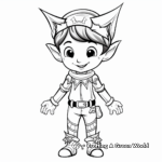 Charming Elf on the Shelf Coloring Pages 1