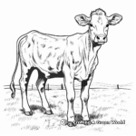 Charming Farm Cow Coloring Pages 1