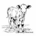 Charming Farm Cow Coloring Pages 2