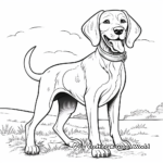 Charming Foxhound Coloring Pages 1