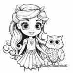 Charming Girl Owl Coloring Pages for Teenagers 2