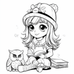 Charming Girl Owl Coloring Pages for Teenagers 3