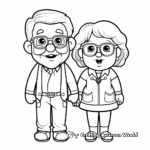 Charming Grandpa and Grandma Coloring Pages 4