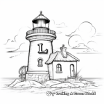 Charming Letter L Lighthouse Coloring Pages 1