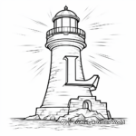 Charming Letter L Lighthouse Coloring Pages 3