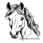 Charming Miniature Horse Head Coloring Pages 2