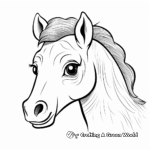 Charming Miniature Horse Head Coloring Pages 3