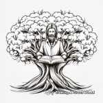 Charming Moses and the Burning Bush Coloring Pages 1
