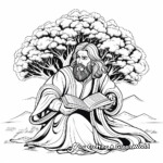 Charming Moses and the Burning Bush Coloring Pages 4