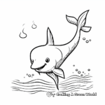 Charming Narwhal Whale Coloring Pages 3