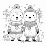 Charming Otters Holding Hands Coloring Pages 1