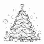 Charming Penguin Christmas Card Coloring Pages 3