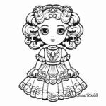Charming Porcelain Doll Coloring Sheets 1