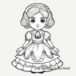 Charming Porcelain Doll Coloring Sheets 2