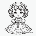 Charming Porcelain Doll Coloring Sheets 4