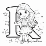 Charming Rainbow and Stars Coloring Pages 1