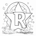 Charming Rainbow and Stars Coloring Pages 4