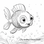 Charming Rainbow Fish Coloring Pages for Kids 1