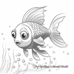 Charming Rainbow Fish Coloring Pages for Kids 2