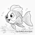 Charming Rainbow Fish Coloring Pages for Kids 3