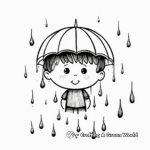 Charming Raindrops Falling Coloring Pages 1
