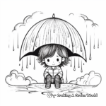Charming Raindrops Falling Coloring Pages 2
