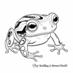 Charming Red-Eyed Tree Frog Coloring Pages 1