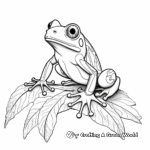 Charming Red-Eyed Tree Frog Coloring Pages 2