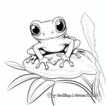 Charming Red Eyed Tree Frog Coloring Sheets 1