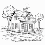 Charming Rustic Farmhouse Coloring Pages 1