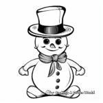 Charming Snowman Coloring Pages 1