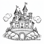 Charming Valentines Day Castle Coloring Pages 1
