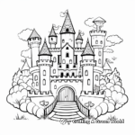 Charming Valentines Day Castle Coloring Pages 4